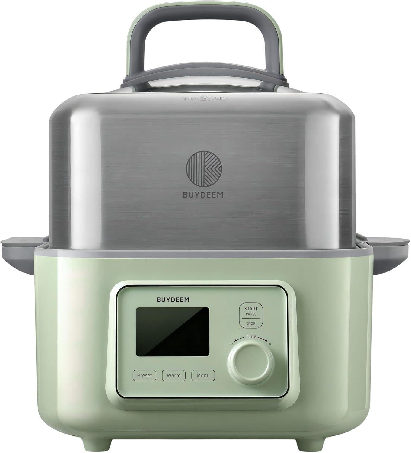 BUYDEEM - Multifunktionaler Dampfgarer 5-in-1 - Grün
