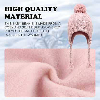Monimo Beanie Fleecemütze - WOSX Grau/Pink