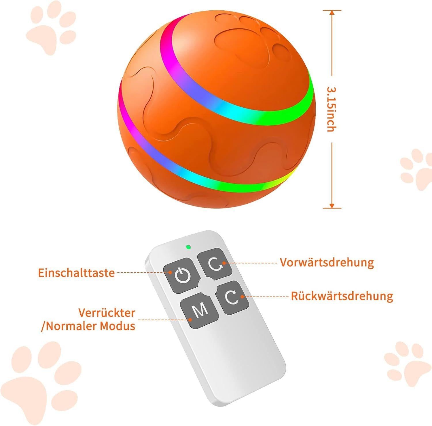 Auto Pet Toy - Ball - Orange