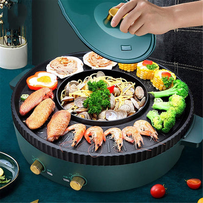 BAOSHISHAN - Smokeless Elektrogrill mit Hotpot
