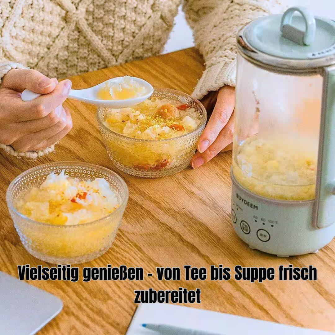 BUYDEEM - Teekocher 0,6L aus Glas & Edelstahl - Grün