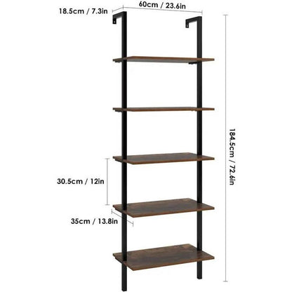 Homfa Wandmontiertes Bücherregal