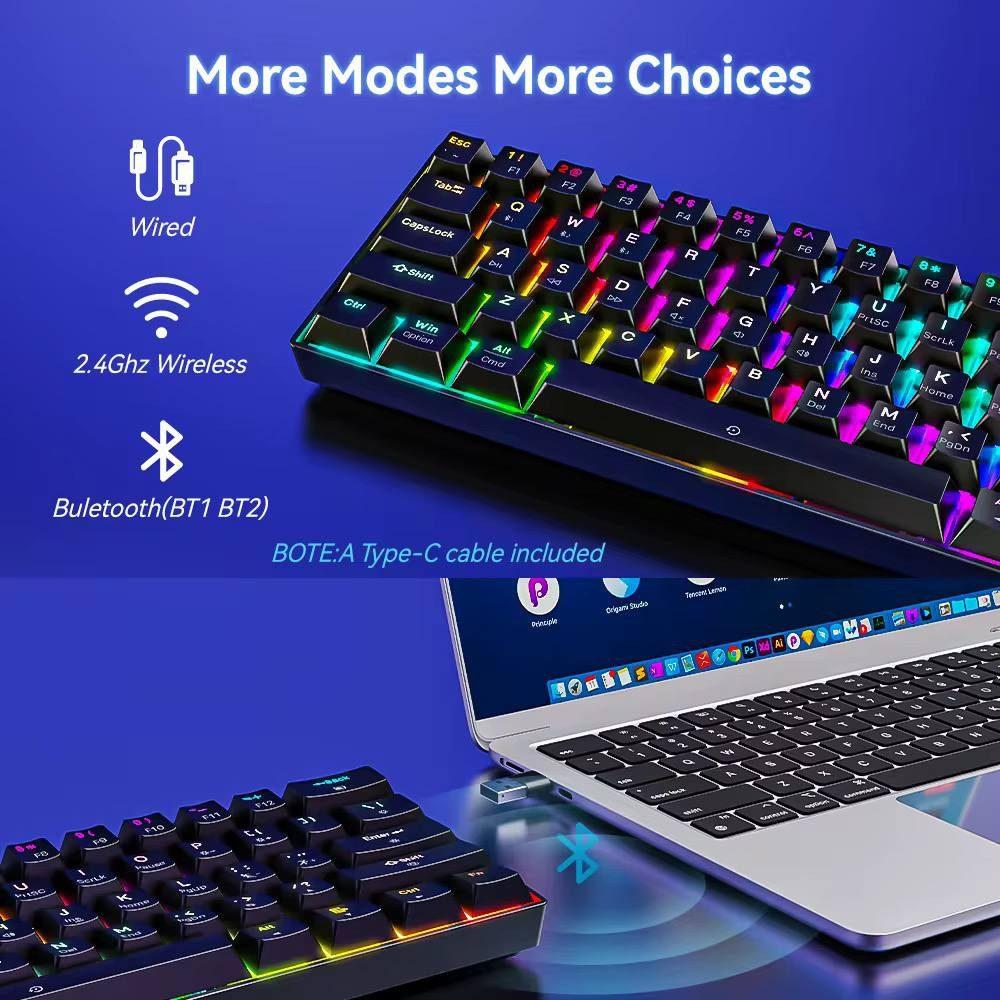 Goldstern - kabellose/wireless Gaming-Tastatur - CX23 Schwarz