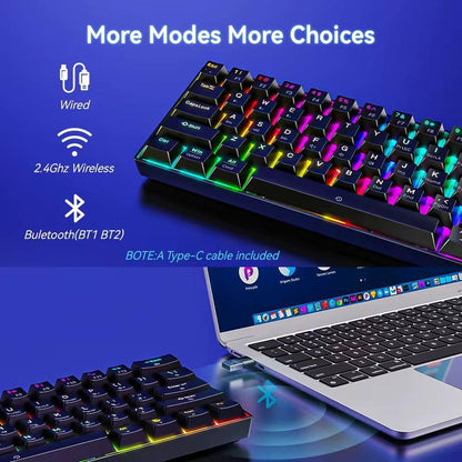 Goldstern - kabellose/wireless Gaming-Tastatur - CX23 Schwarz