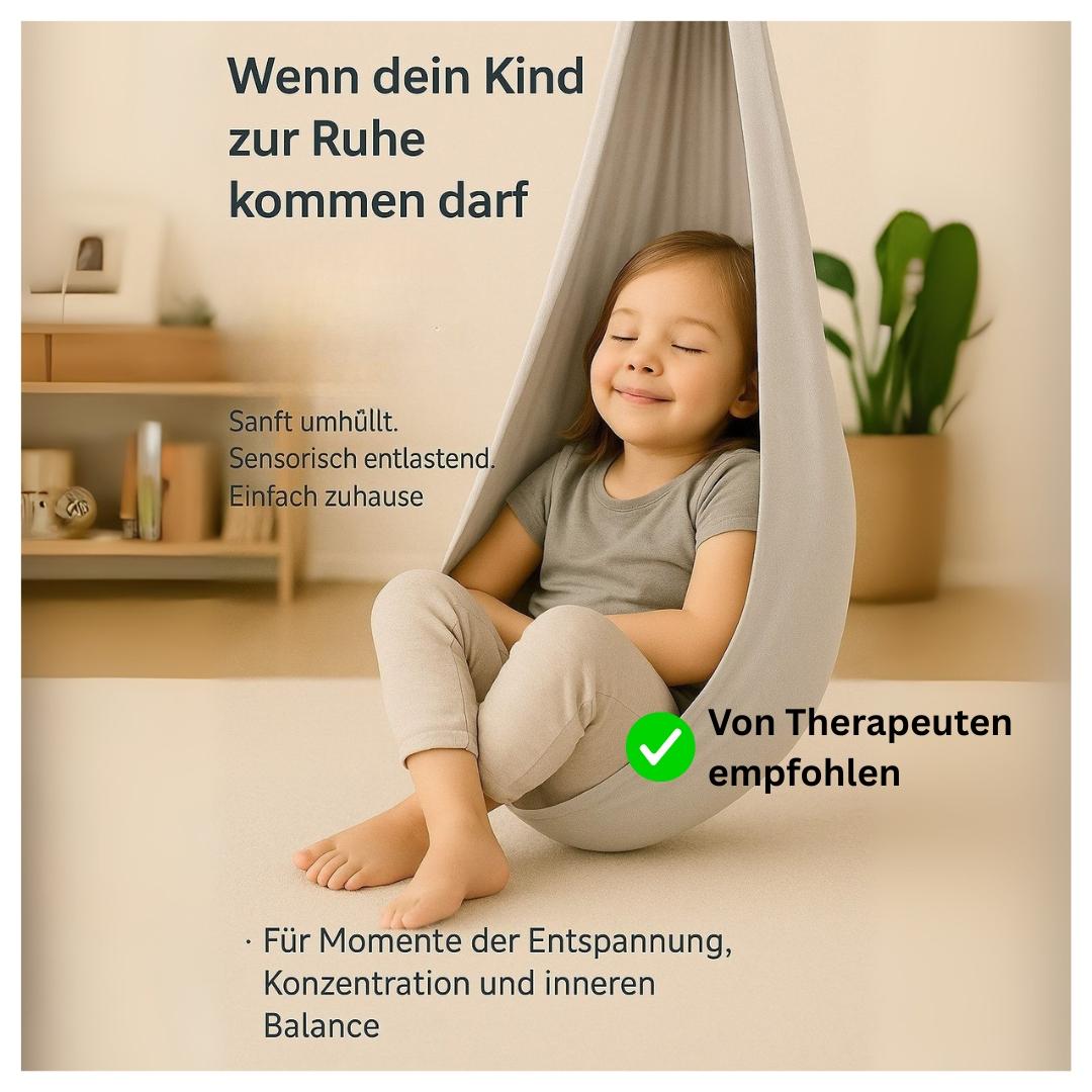 Kronenberg Therapieschaukel Kinder – Sensorische Hängeschaukel aus doppellagigem Polyester