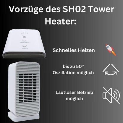 Keramikheizlüfter - Tower Heater - SH2 Weiß