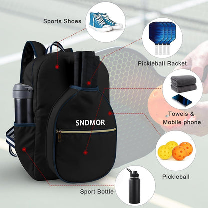 Sportrucksack - Pickleball Rucksack - Schwarz - SNDMOR