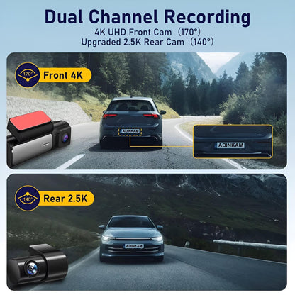Goldstern Dashcam - Auswahl: K803 (Vorder- & Rückkamera)