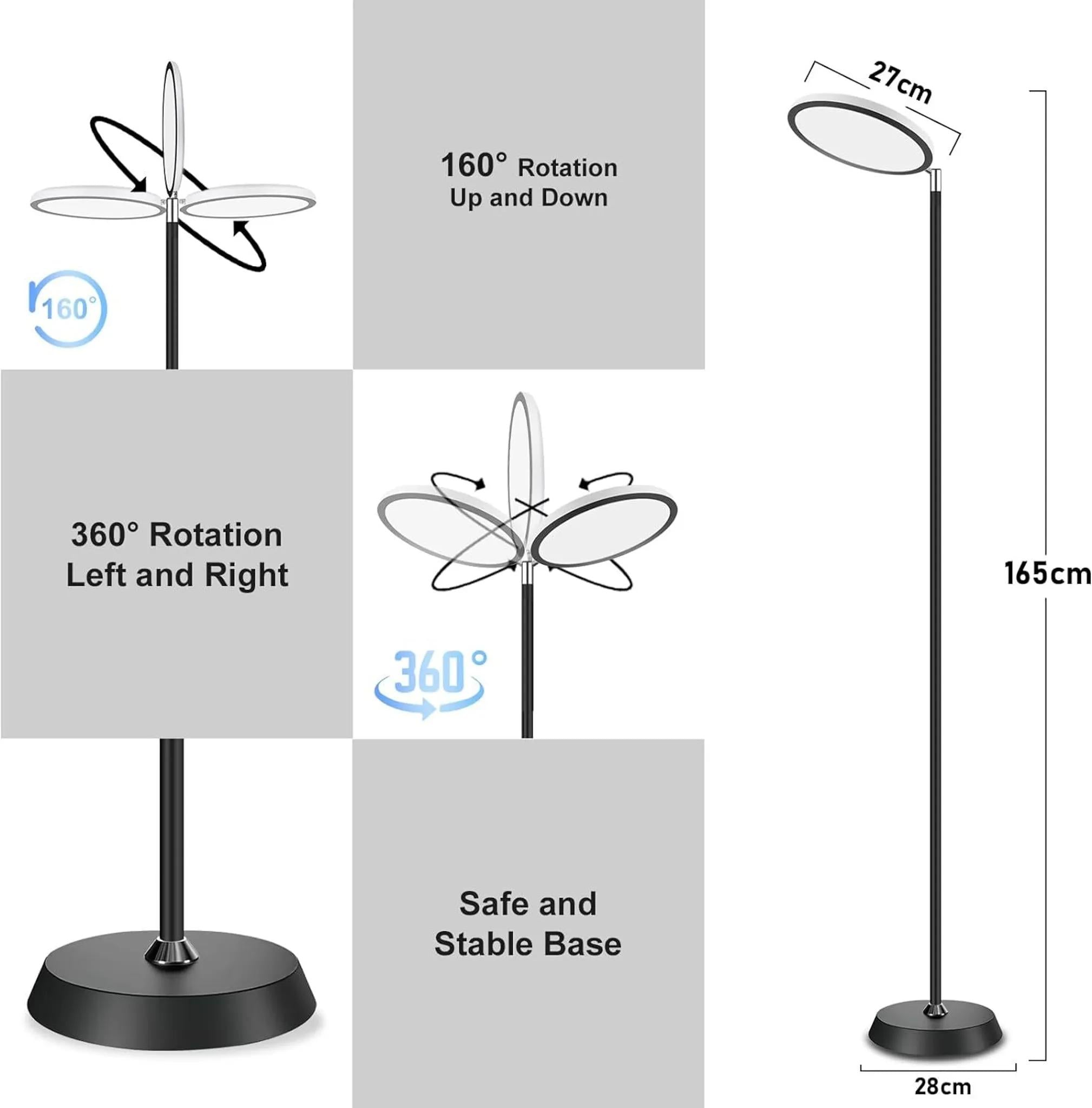 Oraymin LED Stehlampe - RGBW Dimmbar