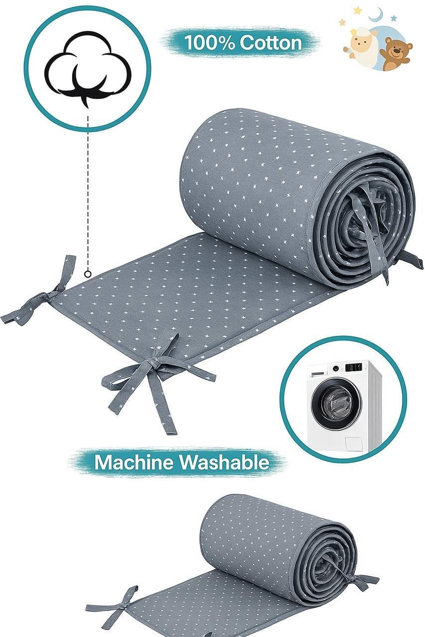 Luchild Bumpers - Bettumrandung - Star-Grau-420
