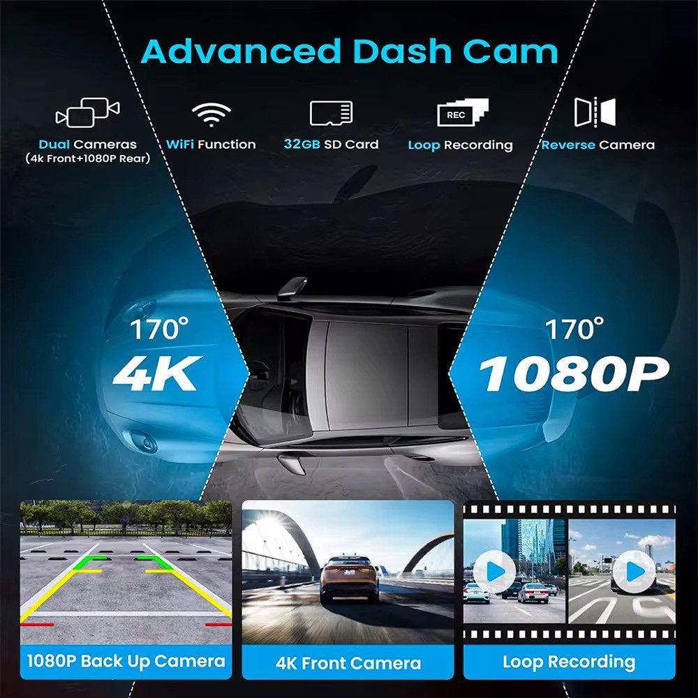 Goldstern Dashcam - Auswahl: 7102P (Vorder- & Rückkamera)