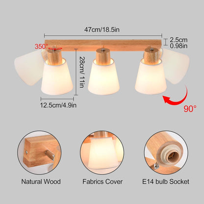 Deckenstrahler - MYCUL-Wood-Spots-3er