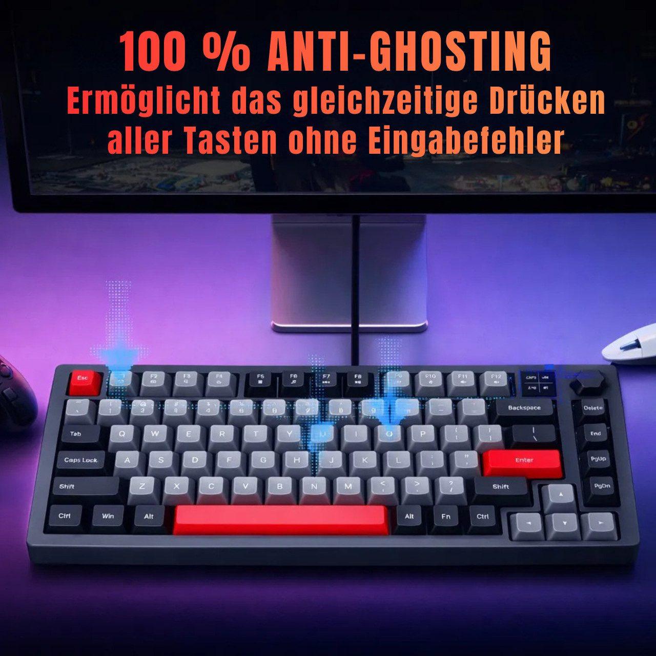 Goldstern wireless Gaming Tastatur - CX63 Schwarz