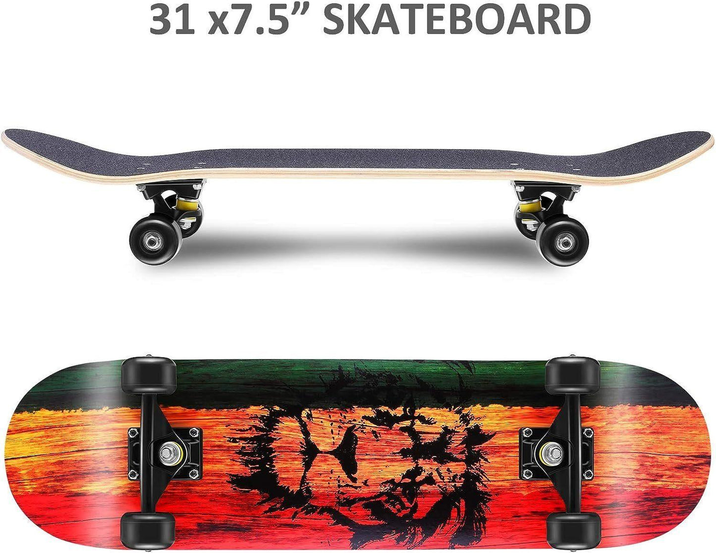 Weskate Skateboard - Lion-Orange