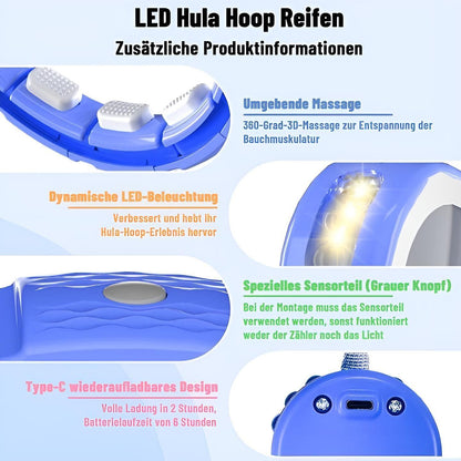 Cozylady Smart - LED Hula Hoop Reifen Blau