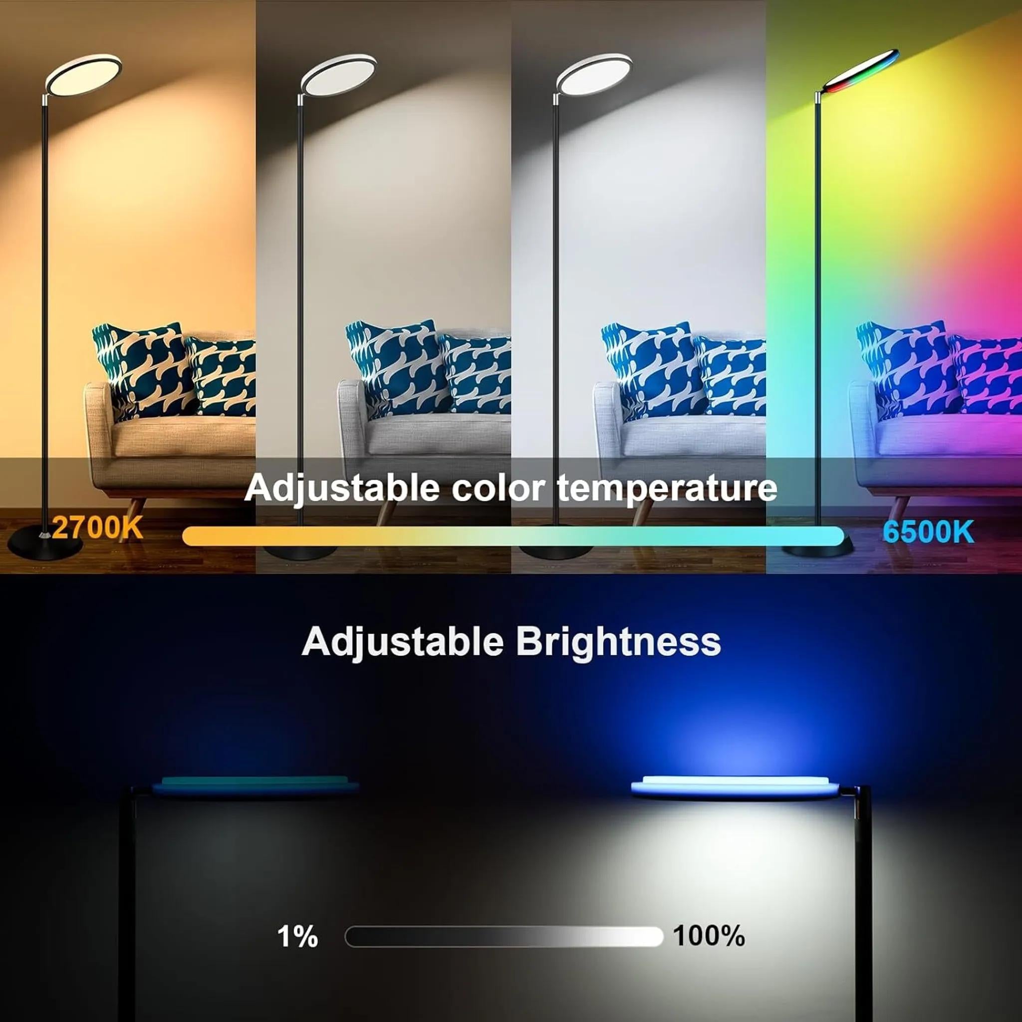 RGBW - LED Stehlampe - Dimmbar