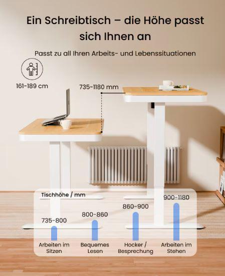 FLEXISPOT - Ergonomischer Sitz-Steh-Tisch