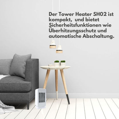 Keramikheizlüfter - Tower Heater - SH2 Weiß