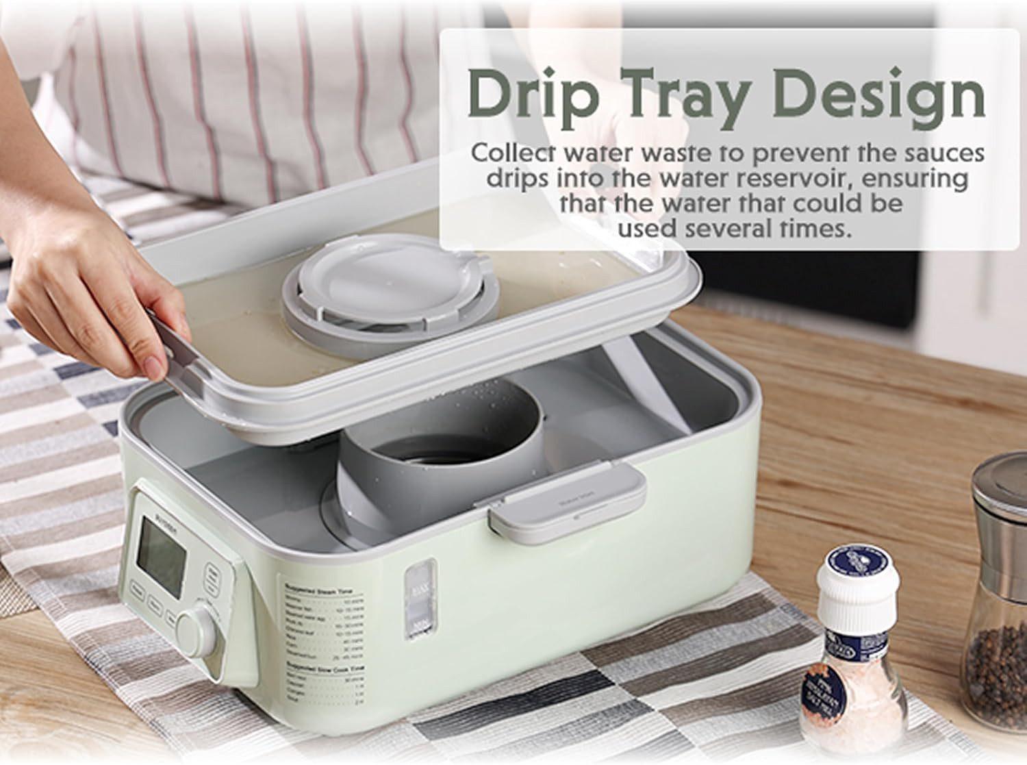 BUYDEEM - Multifunktionaler Dampfgarer 5-in-1 - Grün