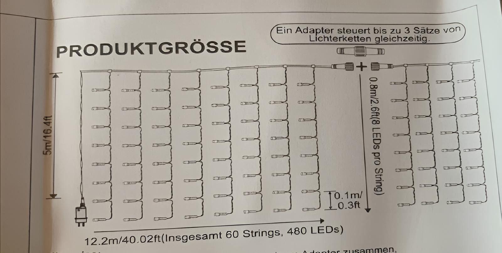 ECOWHO - LED Lichternetz 480-flammig - NWXZ