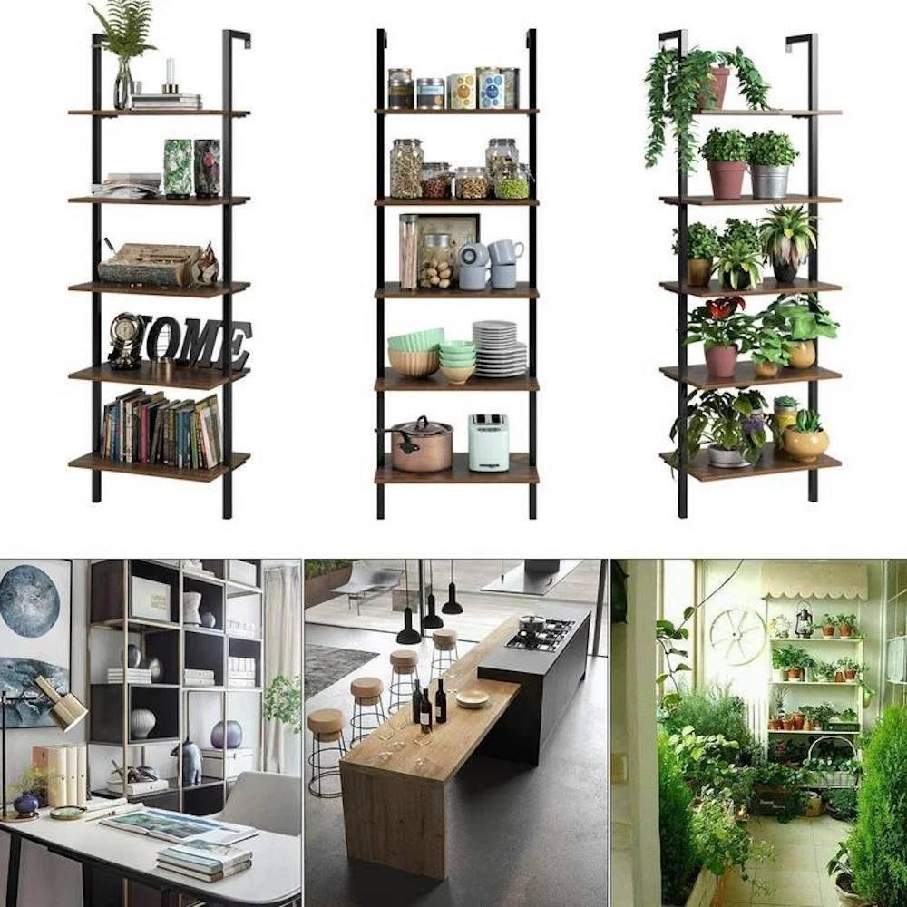 Homfa Wandmontiertes Bücherregal
