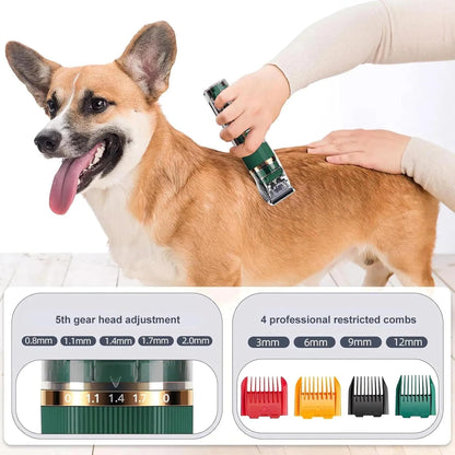 Pet Grooming - Pflege-Kit - Waschbare Haustier Haarschneidemaschine mit LED-Display