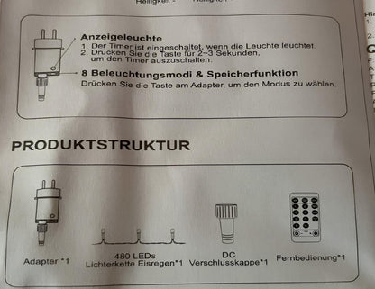 ECOWHO - LED Lichternetz 480-flammig - NWXZ