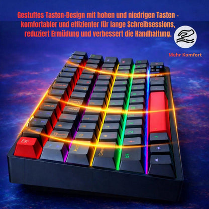 Goldstern wireless Gaming Tastatur - CX63 Schwarz