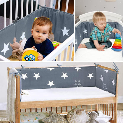 Luchild Bumpers - Bettumrandung - Star-Grau-360