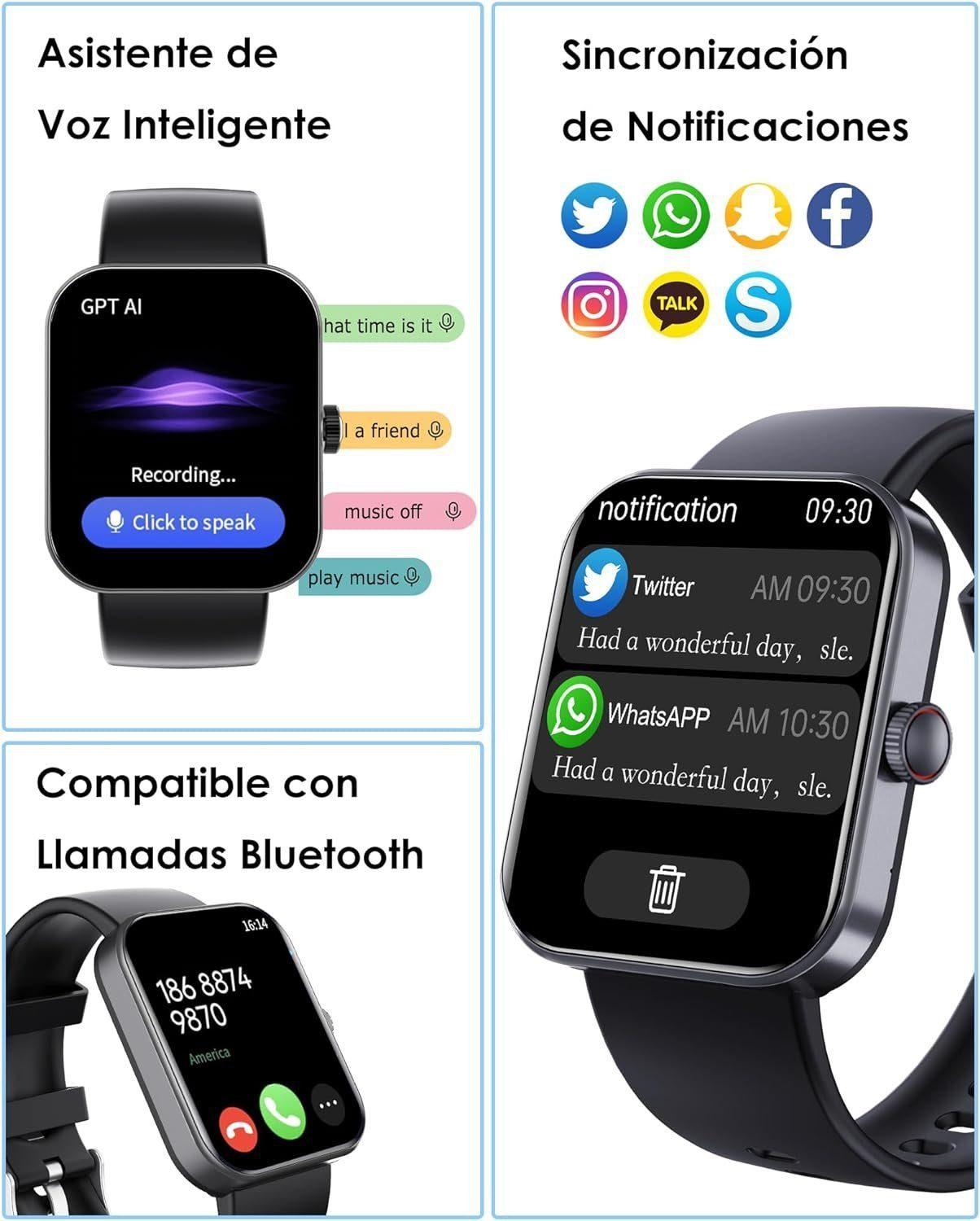 Diyarts Smartwatch YYKY-Smartwatch-F16-Black