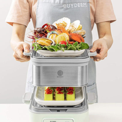 BUYDEEM - Multifunktionaler Dampfgarer 6-in-1 - Grün