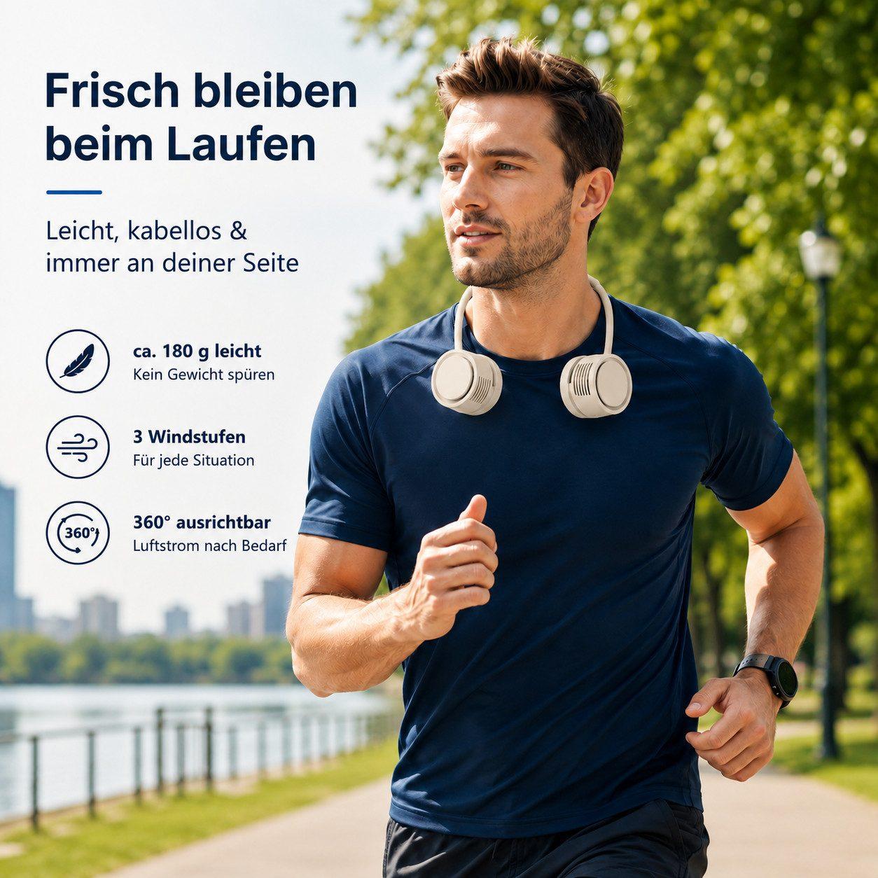 Zantan - Nackenventilator 360° verstellbar - Beige