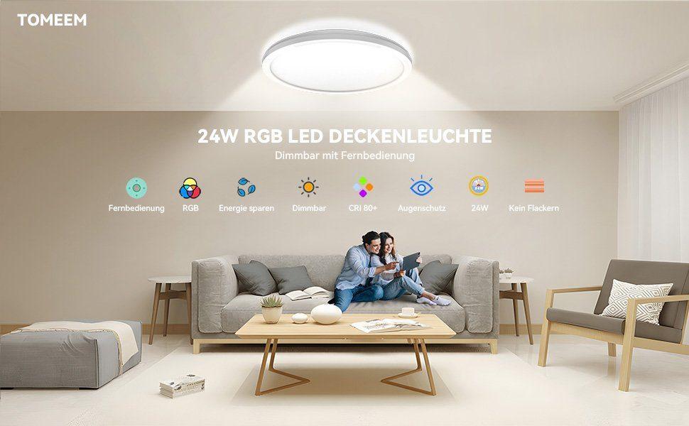 Tomeem LED Deckenleuchte - Schwarz