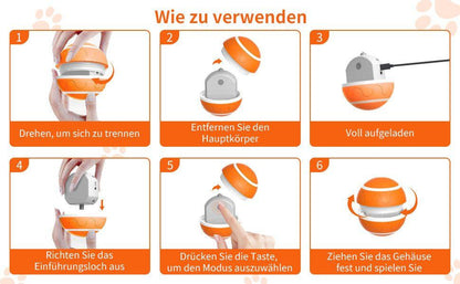 Auto Pet Toy - Ball - Orange