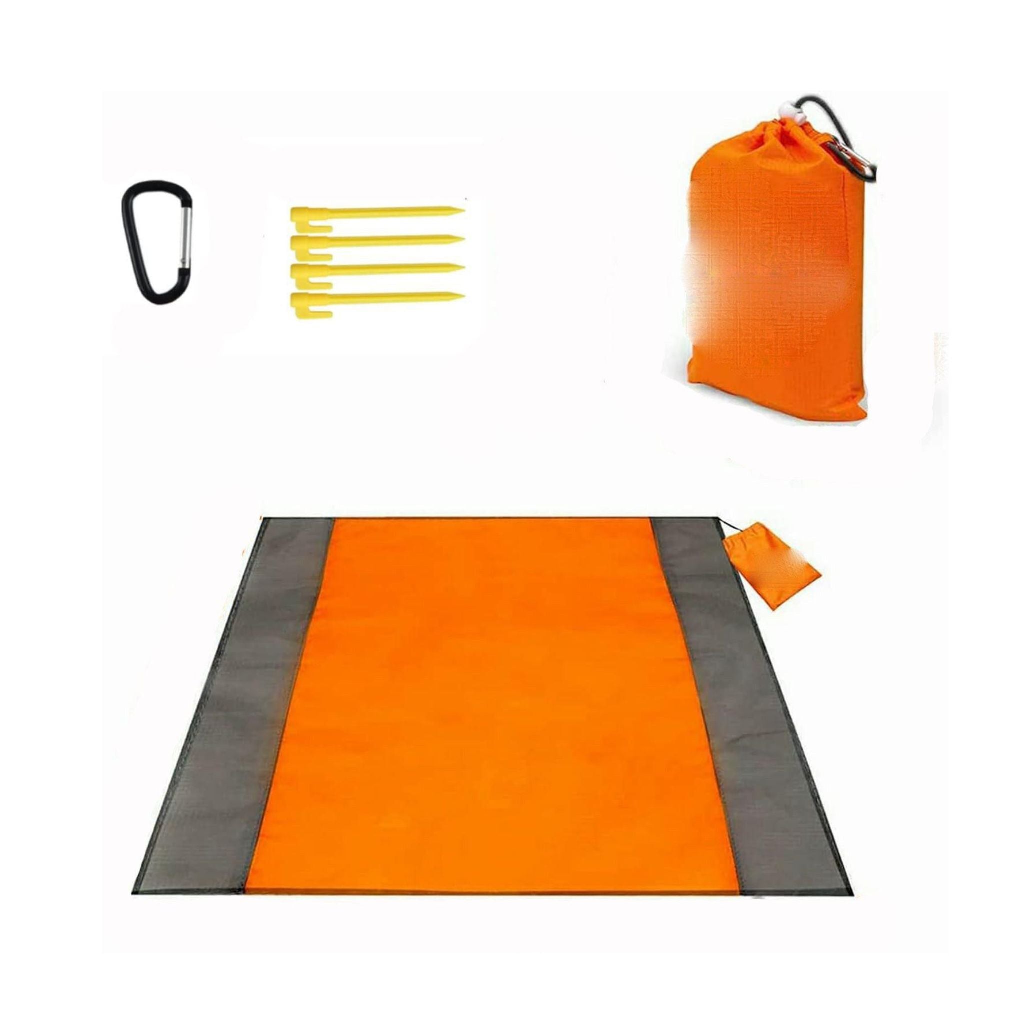 ISOPHO-Strandmatte - Picknickdecke, Strandmatte - Orange