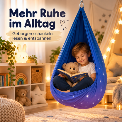 Kronenberg® Sensorische Hängeschaukel – Kind schaukelt – Thumbnail