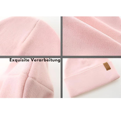 AHAHA Beanie - 2er Schwarz Rosa