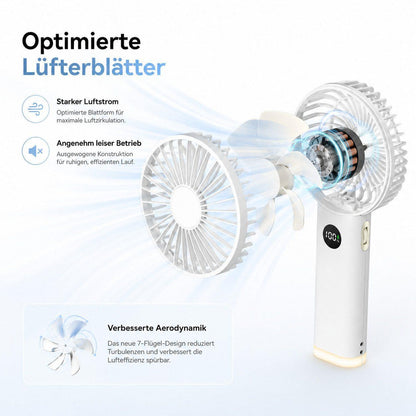Zantan Handventilator - Weiß - 2er