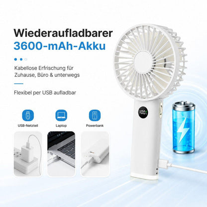 Zantan Handventilator - Weiß - 2er