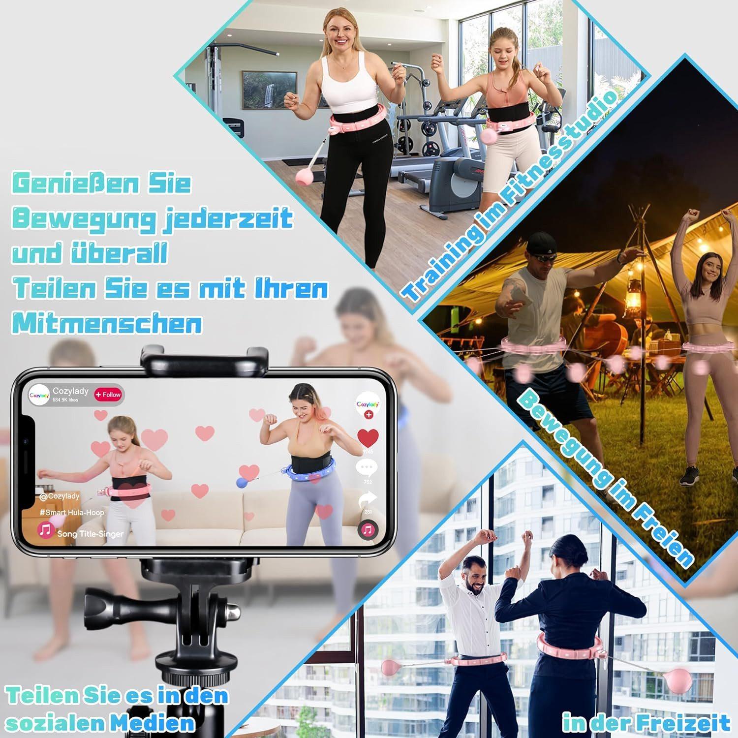 Cozylady - Smart Hula Hoop Reifen - Rosa