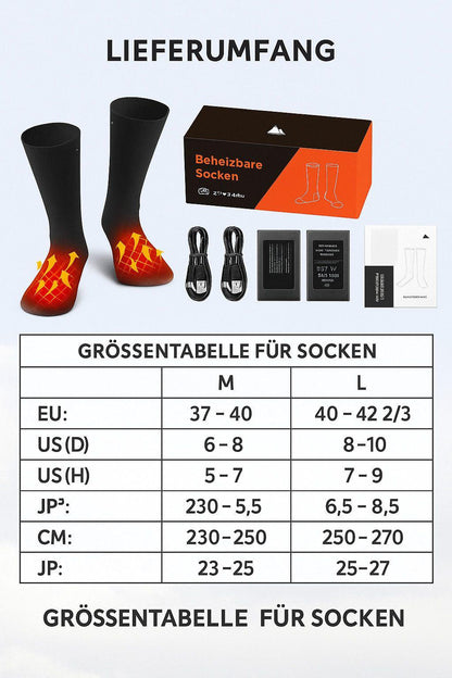 Isopho - Beheizbare Winter - Socken - M