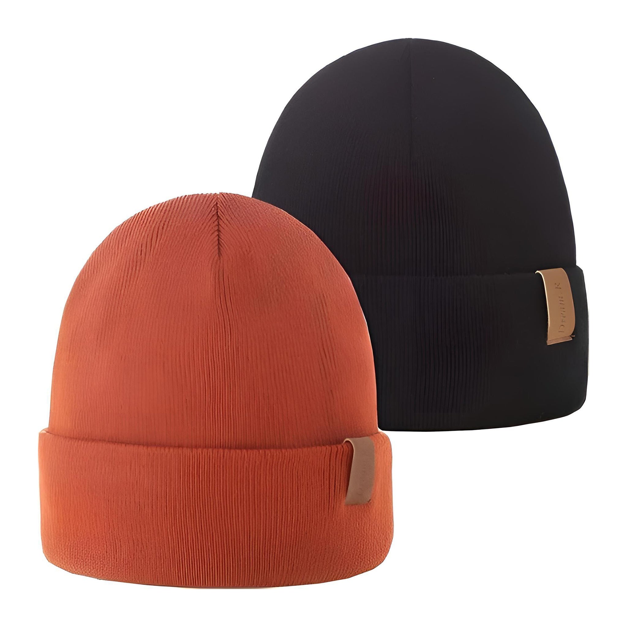 AHAHA Beanie - 2er Schwarz Orange