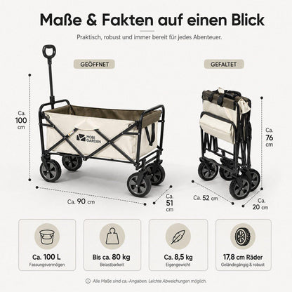 Mobi Faltbollerwagen mit Außentaschen - Weiß