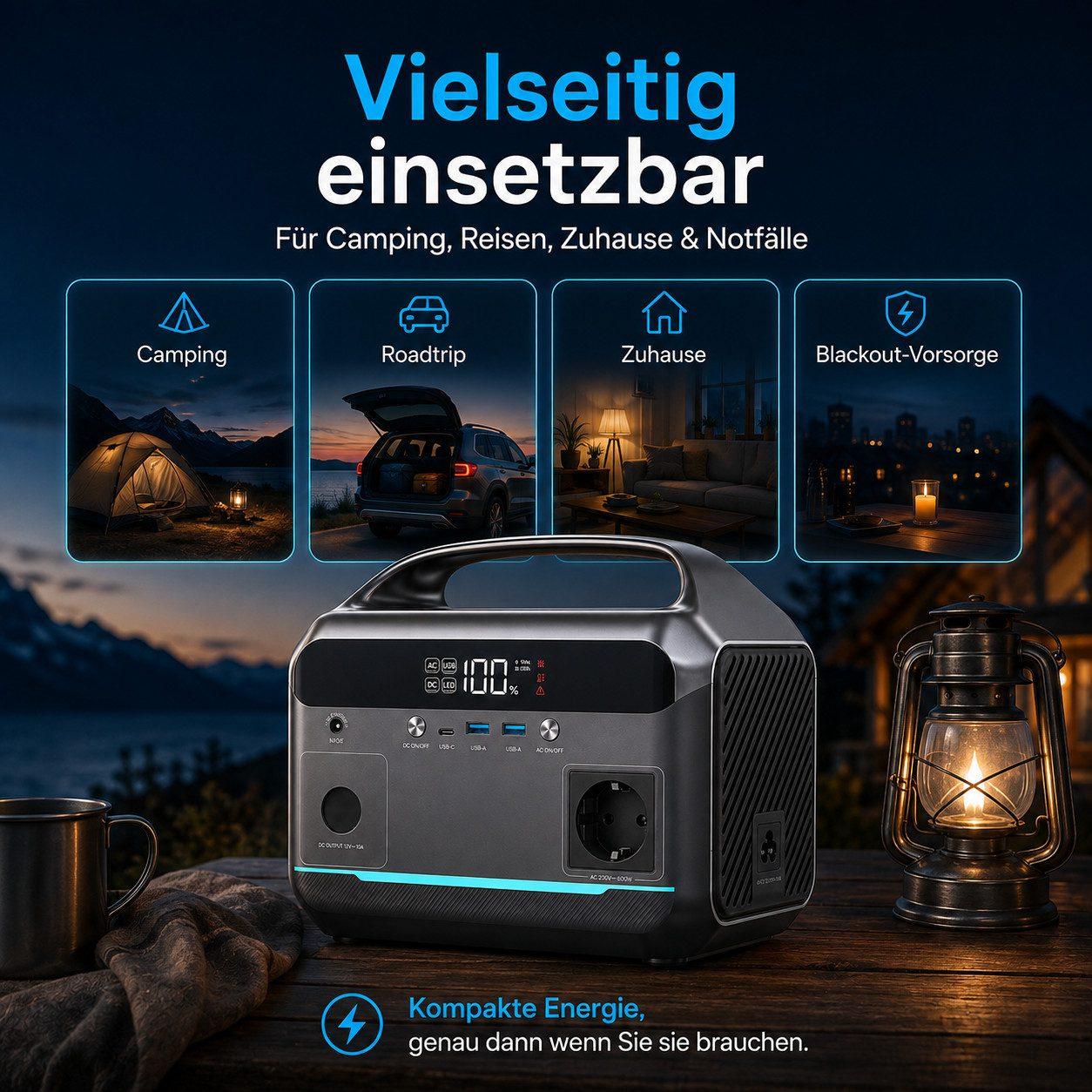 Powerstation NEO K2 - 288Wh 600W inkl. 100W Solarpanel