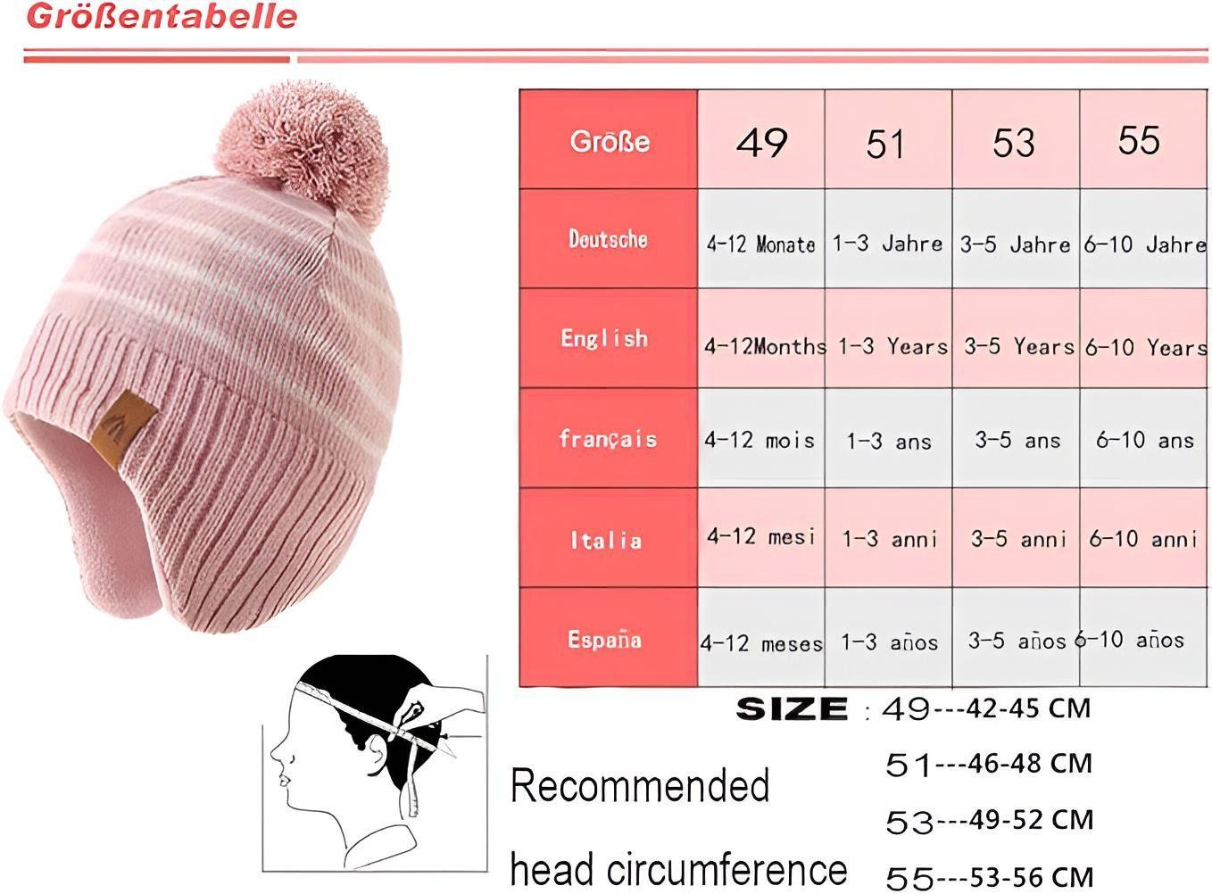 AHAHA Kinder Beanie - BLMV Hellgrau/Weiß