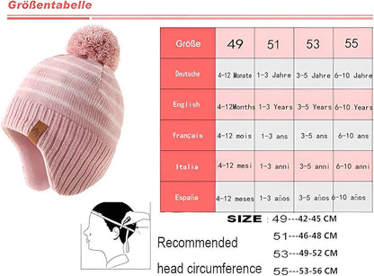 AHAHA Kinder Beanie - BLMV Hellgrau/Weiß