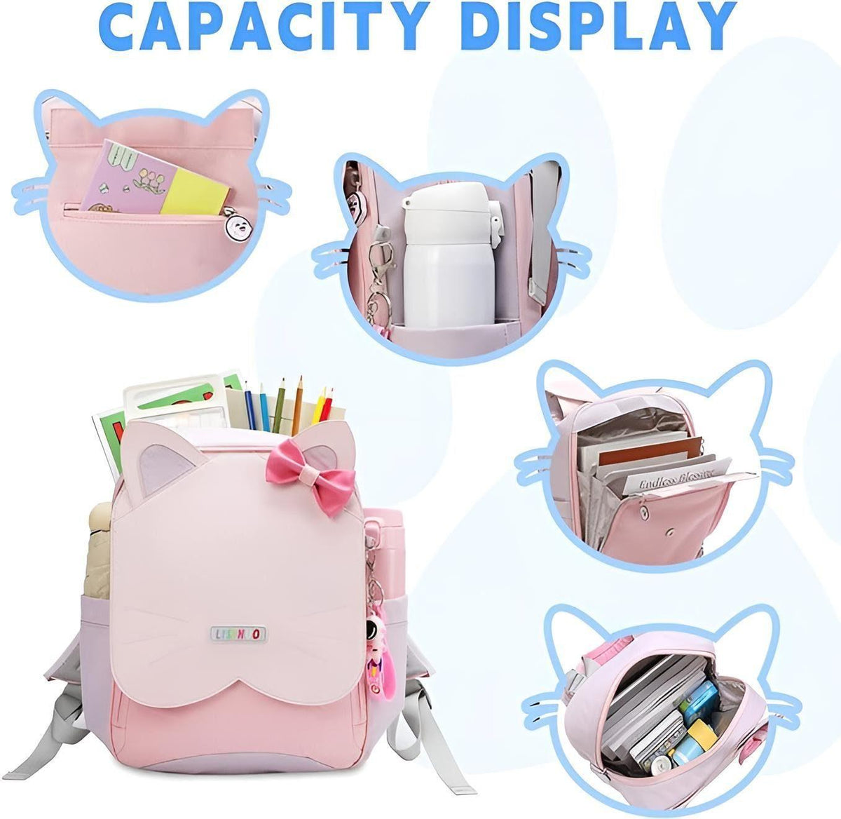 Auobag - Kinderrucksack - Katze Lila