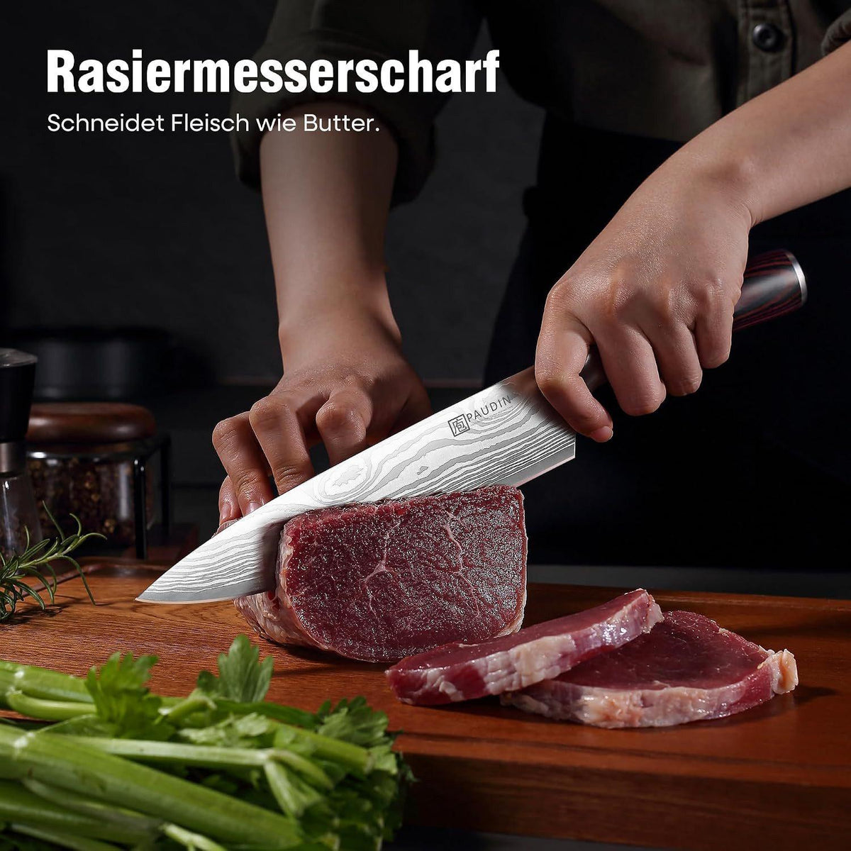 Heesem Nakirimesser-Set - 3-tlg schwarz