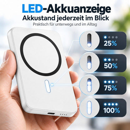 Magnet Powerbank - 5000 mAh - Weiß