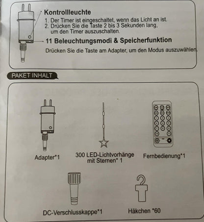 ECOWHO - LED Lichternetz 300-flammig - DPDV